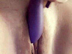 hey she fingers and dildos her wet pussy to a huge orgasm