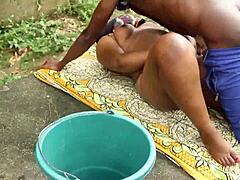 Fuckin' my hot slut's big ass doggystyle outdoors early mornin monster cock!