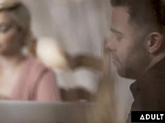 Skye blue deepthroats fiancee's cock muff dives to cure cold feet