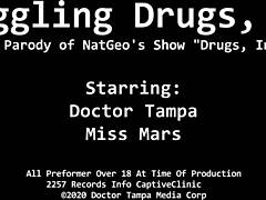 backstage with miss mars' latex-gloved big ass smuggling tease