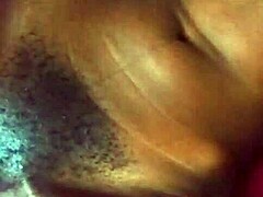 i couldn't resist fingering my wet ebony pussy in bed