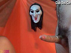 Halloween night my horny BBW wife takes stranger's cock doggystyle