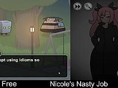 Nicole's Nasty Job Game Turns Erotic And Wild!