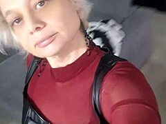 compilation of a mature woman loving leather outfits