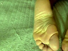 Girlfriend's Cute Little Feet Tempt Me in Bedroom