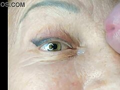 Milf Eyes Covered in Extreme Close-Up Cumshot Orgasm