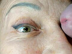 Milf Eyes Covered in Extreme Close-Up Cumshot Orgasm