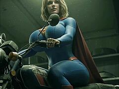 check supergirl ridin that old honda bike in wild 3d hentai blender sex animation man