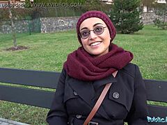 Afghan beauty trades cash for agent's massive cock outdoors