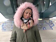 german teen yanked from berlin streets for rough outdoor cock pounding?