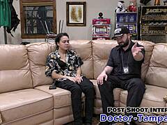 Dr Tampa Gives Mara Luv Pierced Nipple Exam With Toys