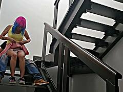 hey vecina quickie on these stairs almost caught no mames 😱🔥😂 outdoor latina fun!