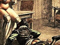 these vintage erotic drawings capture raw antique passion perfectly